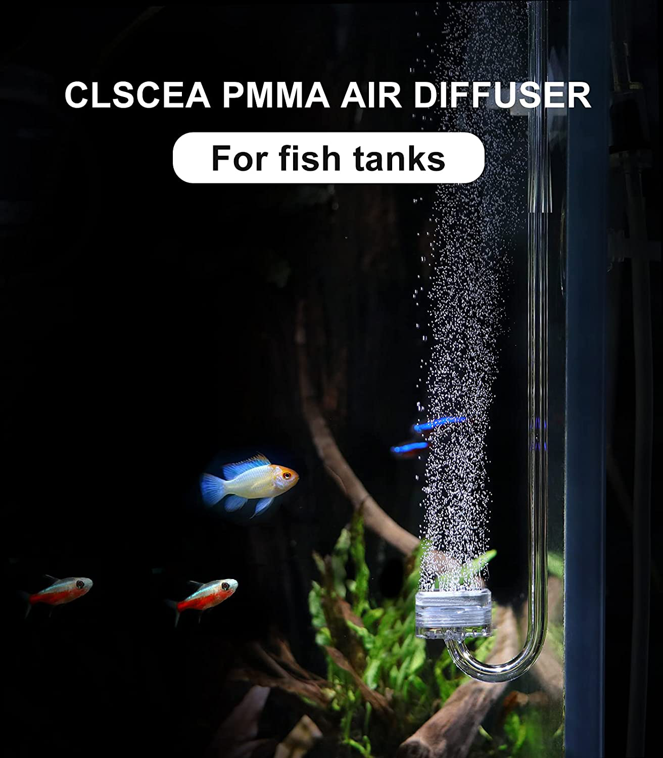 Clscea Aquarium PMMA Air Diffuser Air Stone for Fish Tanks Animals & Pet Supplies > Pet Supplies > Fish Supplies > Aquarium Air Stones & Diffusers Clscea   