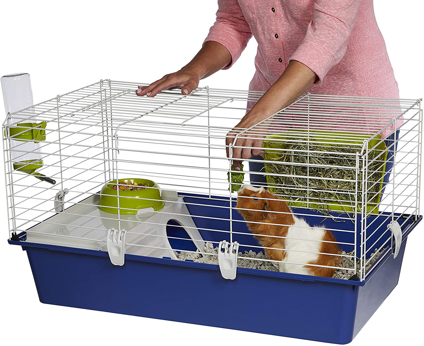 Midwest Homes for Pets Critterville Cleo Guinea Pig Cage | Includes All Accessories, Blue, Large (171CL) Animals & Pet Supplies > Pet Supplies > Small Animal Supplies > Small Animal Habitat Accessories MidWest Homes for Pets   