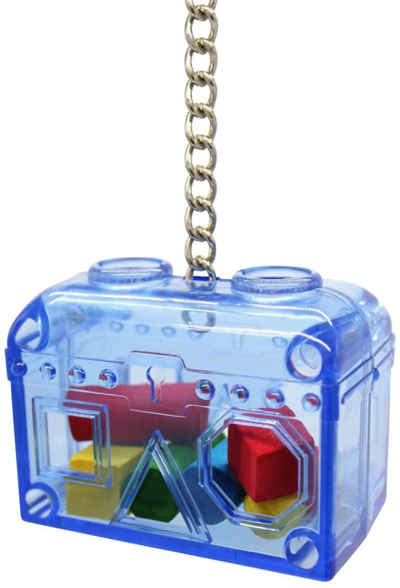 Sweet Feet and Beak Large or Small Treasure Chest - Perfect Bird Cage Toy Colorful, Safe, Easy to Install - Washable, Refillable, Non-Toxic, Foraging Box - Cage Accessories Animals & Pet Supplies > Pet Supplies > Bird Supplies > Bird Cage Accessories Sweet Feet and Beak Small  