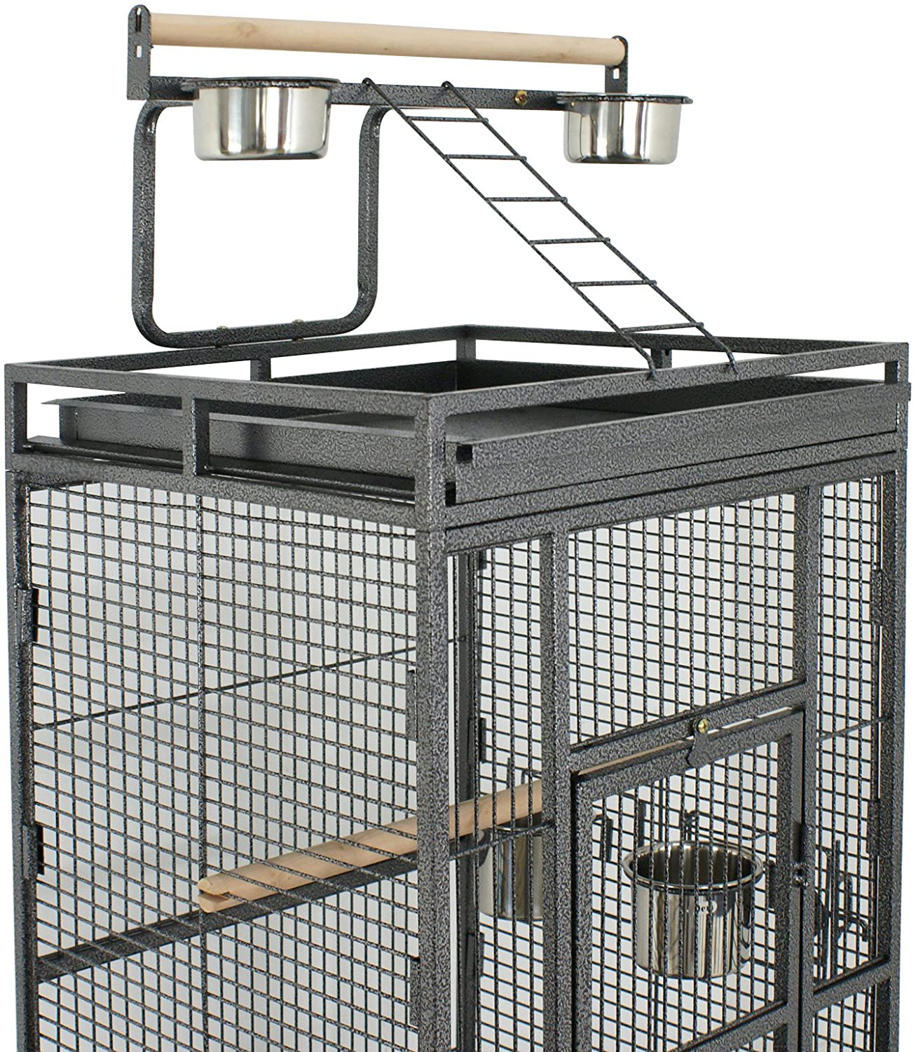 LEMY 61”/68” Iron Play Top Bird Cage Large Pet Cage Birdcage with Stand Chinchilla Macaw Cockatiel Cockatoo Finch Parakeet Pet House (61") Animals & Pet Supplies > Pet Supplies > Bird Supplies > Bird Cages & Stands LEMY   