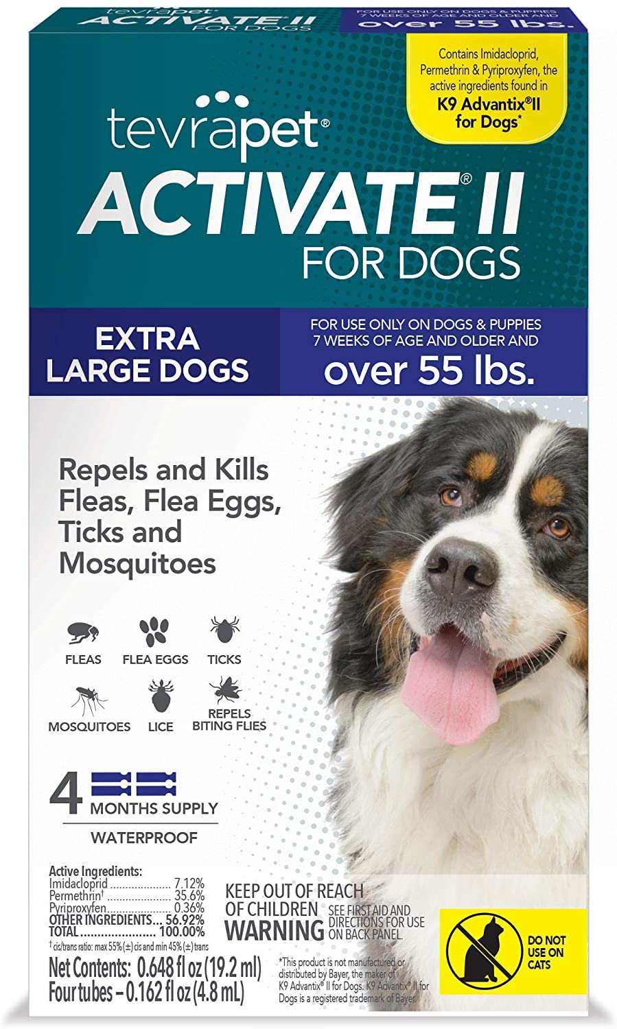Tevrapet Activate II Flea and Tick Prevention for Dogs Animals & Pet Supplies > Pet Supplies > Dog Supplies > Dog Treadmills Tevra Brands   