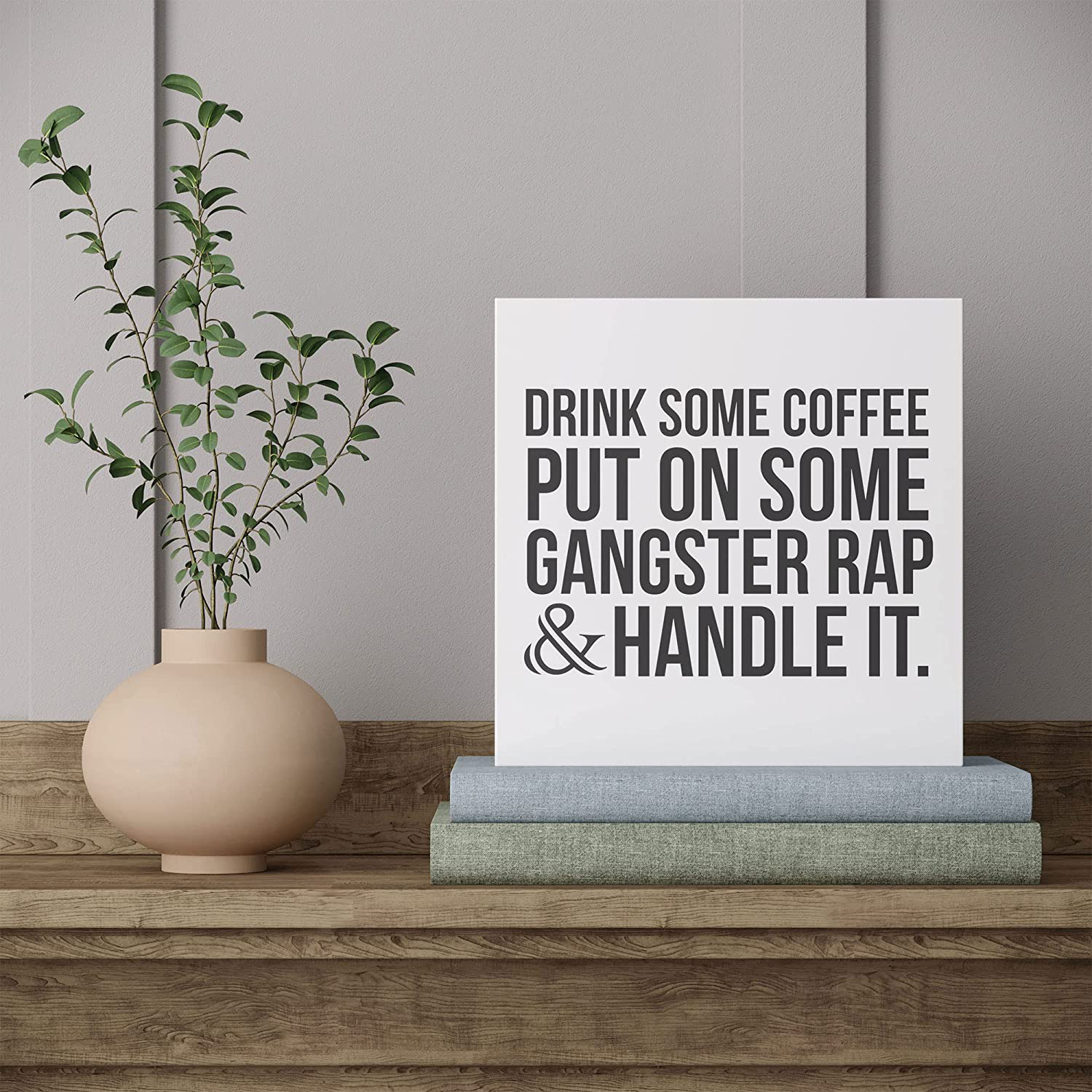 Barnyard Designs 'Gangster Rap' Box Sign, Quotes Wall Decor, Primitive Decor Office Desk Decorations for Women Office or Work, Home Accessories for Bathroom Shelf, Wooden Funny Signs with Sayings 8X8" Animals & Pet Supplies > Pet Supplies > Dog Supplies > Dog Treadmills Barnyard Designs   