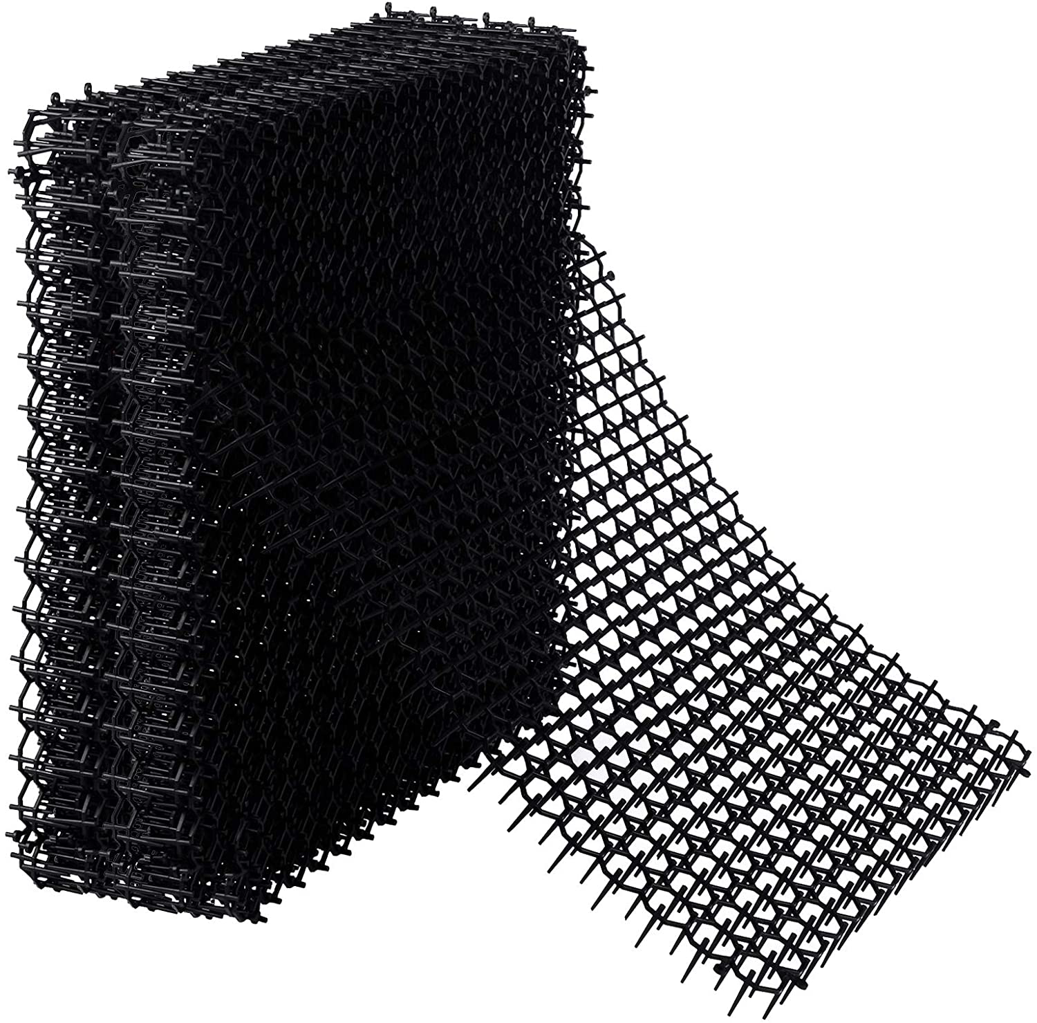 Hmdivor Scat Mat for Cats 12 Pack 17 X 14 Inch Square Cat and Dog Scat Mats for Cats Prickle Strips from Digging Cat Deterrent Outdoor(Black)