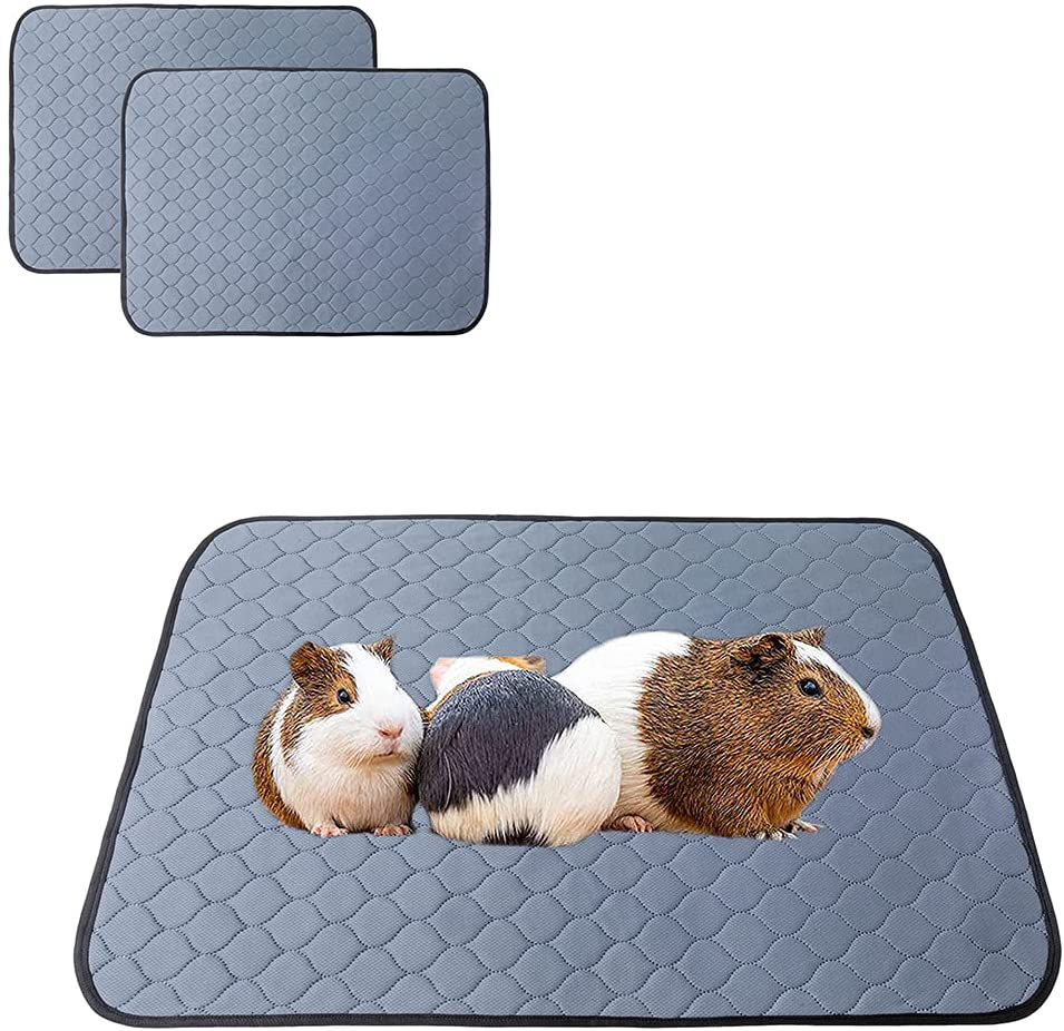 LWYMX Guinea Pig Bedding, Guinea Pig Pee Pads Washable and Reusable 2 Pack, Guinea Pig Fleece Cage Liners. …
