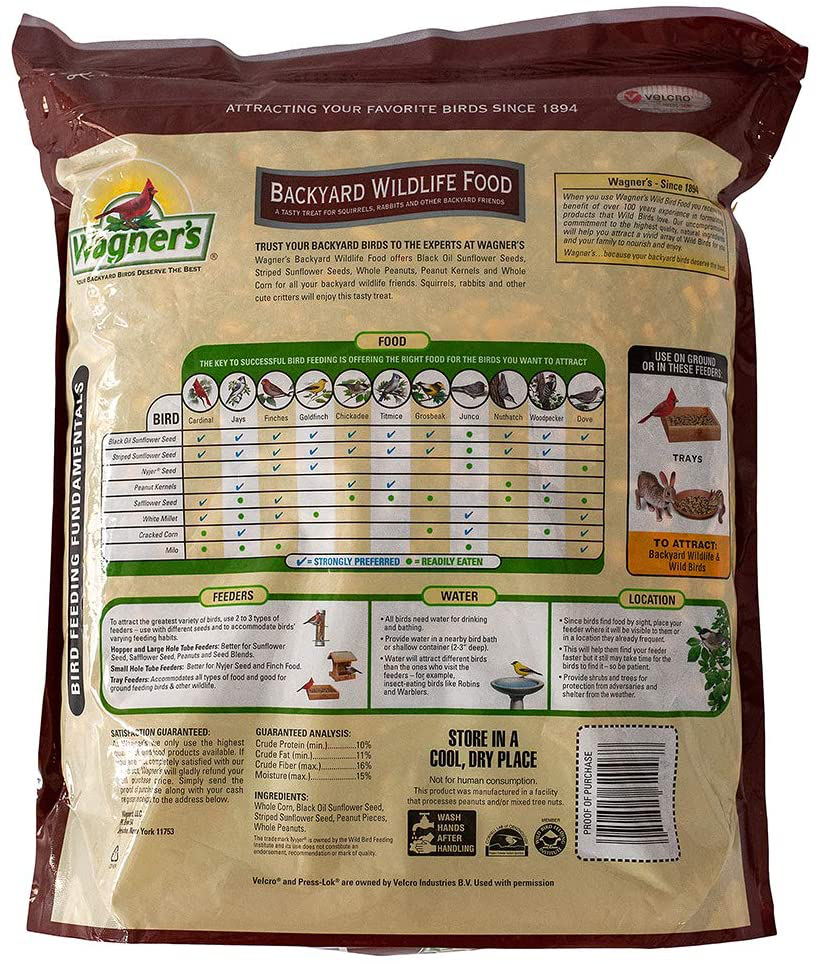 Wagner'S 62046 Backyard Wildlife Food, 8-Pound Bag Animals & Pet Supplies > Pet Supplies > Bird Supplies > Bird Treats Wagner's   