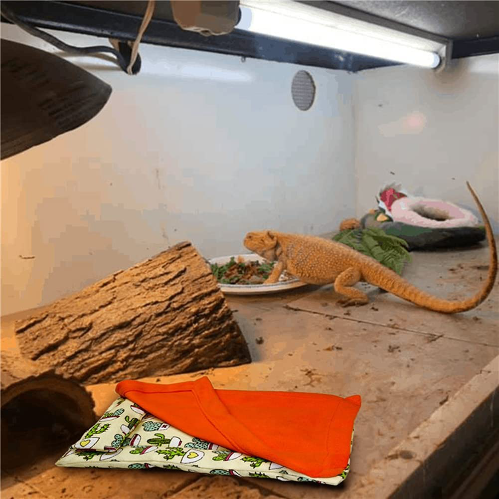 HAICHEN TEC Bearded Dragon Sleeping Bag with Pillow and Blanket Soft Bed Habitat Decor Cage Accessories for Reptile Bearded Dragon Leopard Gecko Lizard