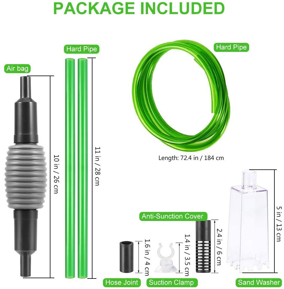 Boxtech Fish Tank Water Change, Aquarium Vacuum Siphon Water Changer Pump Sand Cleaner for Aquarium Water Filter Animals & Pet Supplies > Pet Supplies > Fish Supplies > Aquarium Fish Nets boxtech   