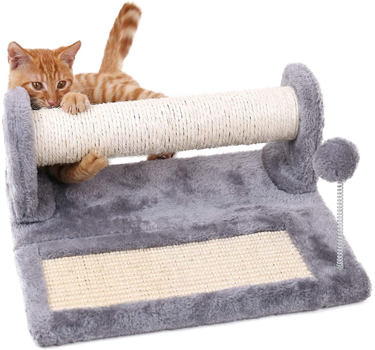 PAWZ Road Cat Scratching Post and Pad, Featuring with Soft Perch Sisal-Covered Scratch Posts and Pads with Play Ball Great for Kittens and Cats Animals & Pet Supplies > Pet Supplies > Cat Supplies > Cat Furniture PAWZ Road   