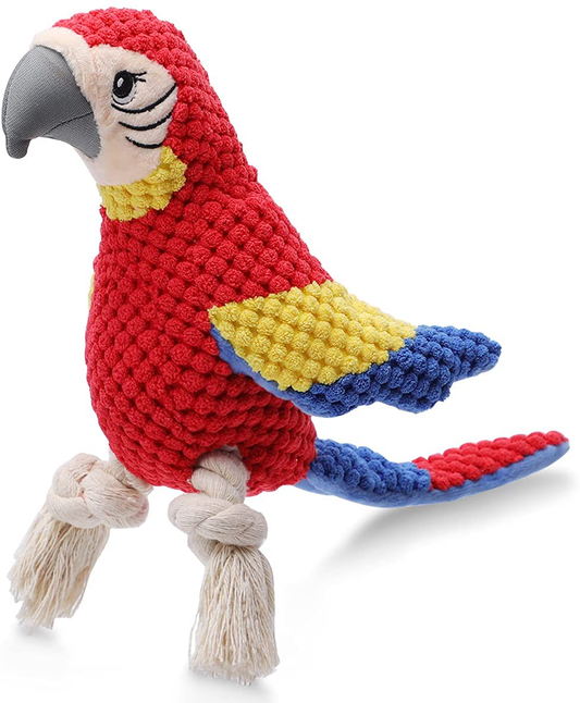 BARMI Dog Plush Toys Dog Toys Squeaky Interactive Stuffed Dog Toys for Large Breed Small and Medium Dogs Puppy Animals & Pet Supplies > Pet Supplies > Dog Supplies > Dog Toys BARMI Parrot  