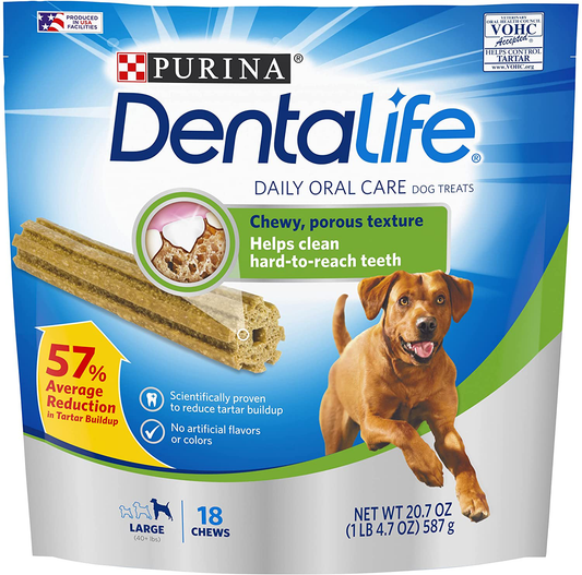 Purina Dentalife Daily Oral Care Adult Large Breed Adult Dental Dog Chew Treats