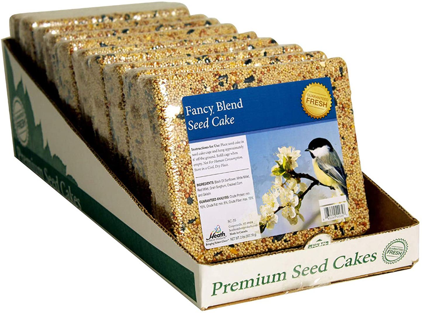 Heath Outdoor Products SC-35-8 Fancy Blend 2-Pound Seed Cake, Case of 8 Animals & Pet Supplies > Pet Supplies > Bird Supplies > Bird Food Heath Outdoor Products   