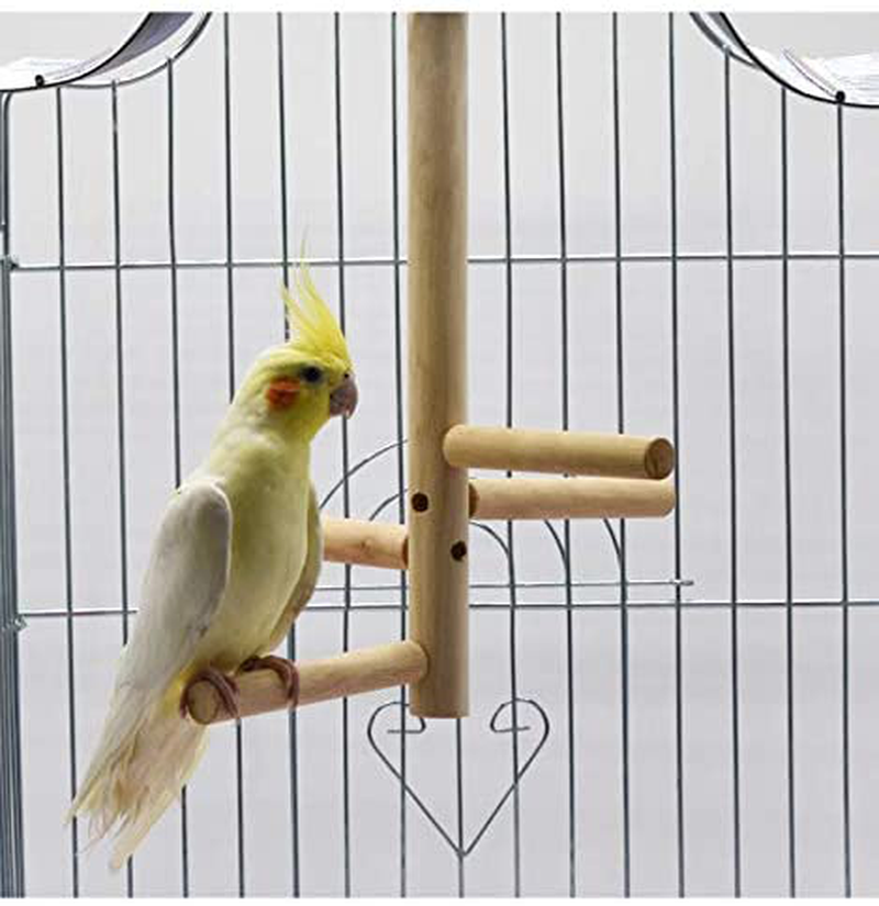 NAPURAL Wyunpets Bird Perch, Parrot Birdcage Stand Natural Toys Natural Wooden Activity Branches Climbing Stairs for Conure Parakeet Budgie Cockatiels Lovebirds Animals & Pet Supplies > Pet Supplies > Bird Supplies > Bird Ladders & Perches NAPURAL   