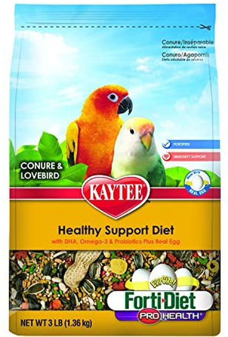 Kaytee Forti-Diet Pro Health Egg-Cite! Conure & Lovebird Food, 2 Pack 3-Lb Bags Animals & Pet Supplies > Pet Supplies > Bird Supplies > Bird Food Kaytee   