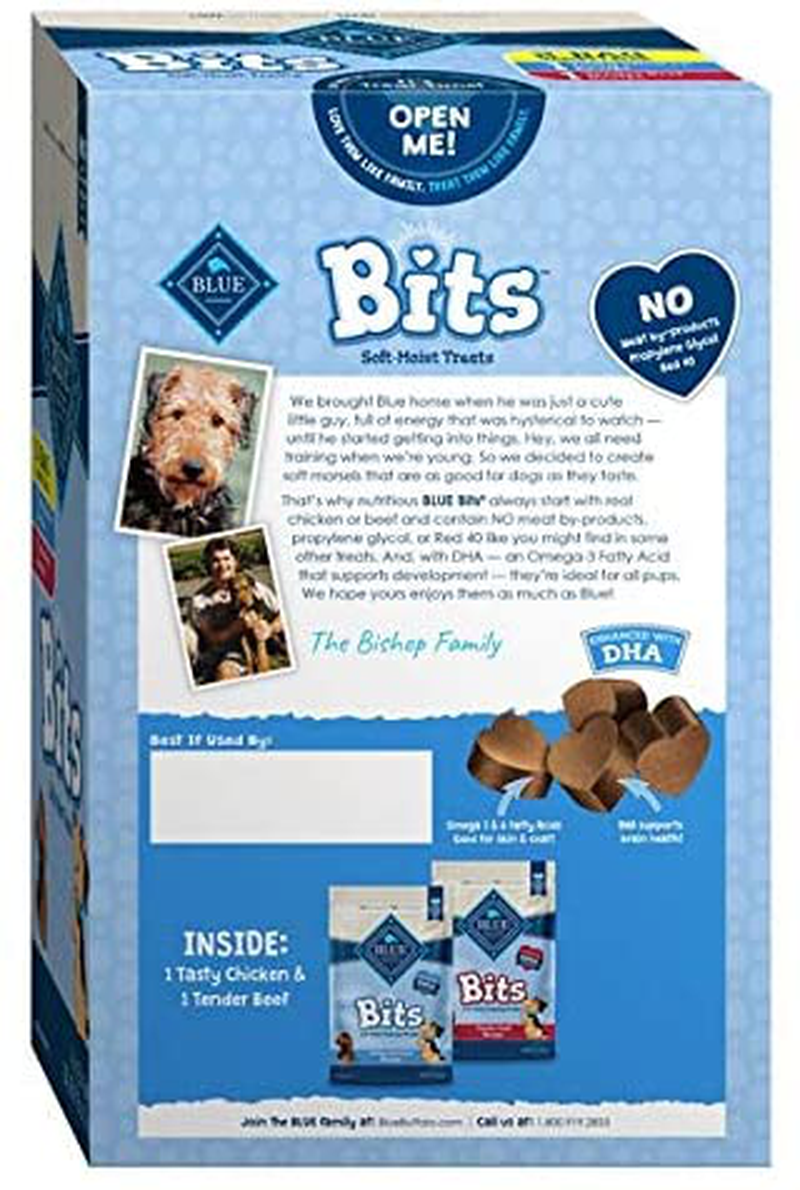 Blue Buffalo Blue Bits Natural Soft-Moist Training Dog Treats Variety Pack 2 Flavors ( 9 OZ Each Bag ) 18 OZ Total Animals & Pet Supplies > Pet Supplies > Dog Supplies > Dog Treats Blue Buffalo   