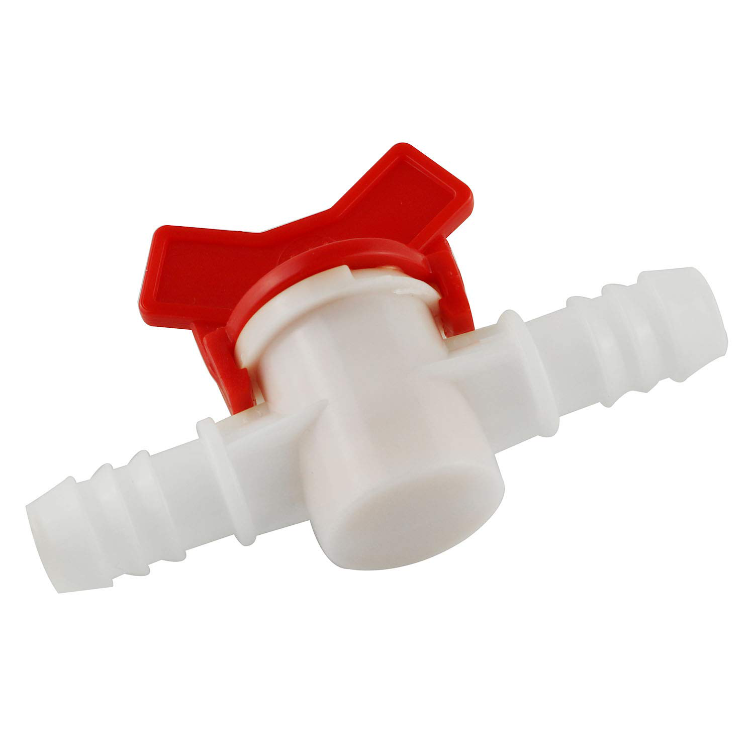 DGZZI Barbed Ball Valve 2PCS 1/2-Inch ID In-Line Ball Valve Shut-Off Switch with Hose Barb for Drip Irrigation and Aquariums White Animals & Pet Supplies > Pet Supplies > Fish Supplies > Aquarium & Pond Tubing DGZZI   