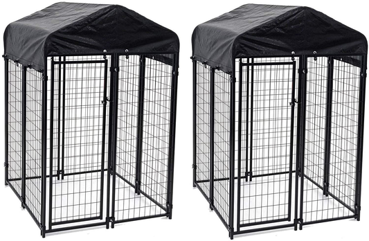 Lucky Dog Uptown 4 X 4 X 6 Foot Heavy Duty Outdoor Covered Dog Kennel (2 Pack) Animals & Pet Supplies > Pet Supplies > Dog Supplies > Dog Kennels & Runs Lucky Dog   