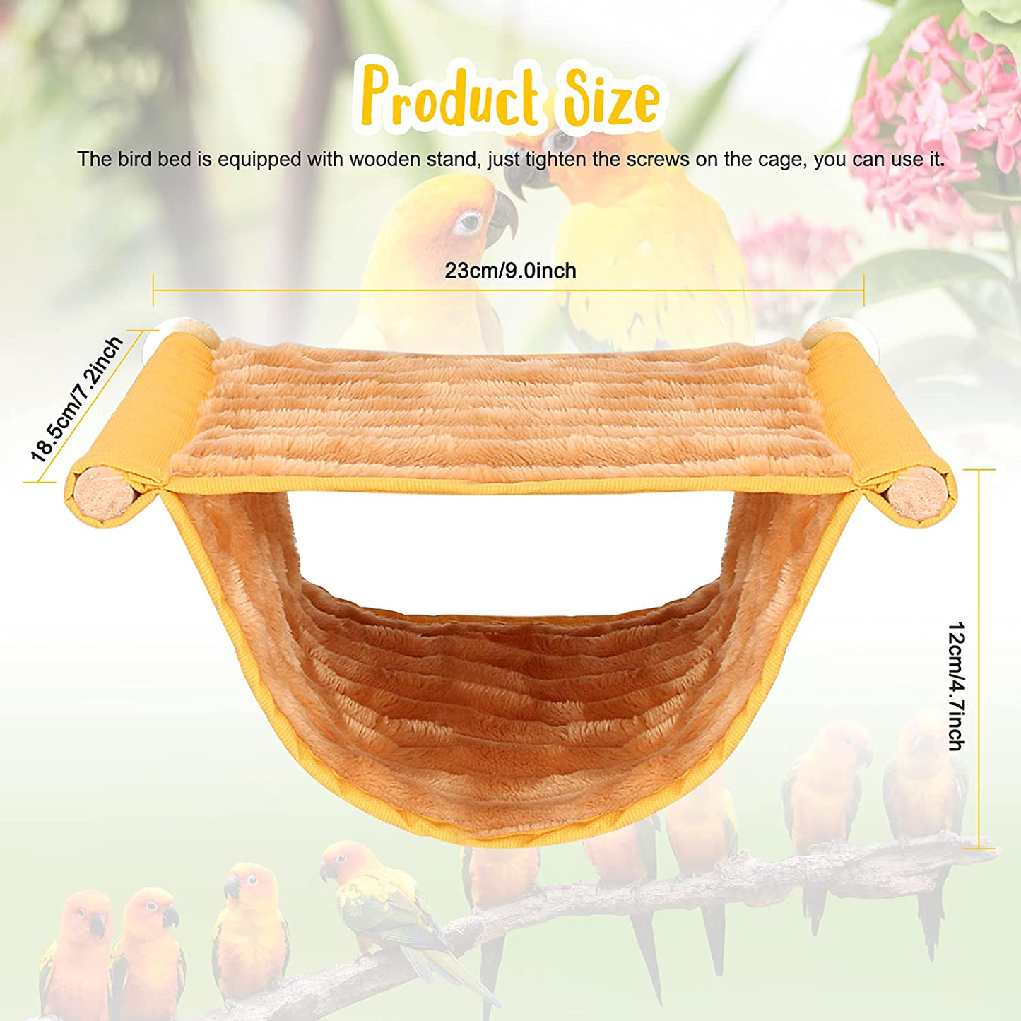 BWOGUE Winter Warm Bird Nest Bed Hanging Hammock Snuggle Hut Parrot House Tent Toy Bird Cage Perch for Parakeet Budgies Cockatiels Lovebird Cockatoo Finch Hamster Chinchilla Guinea Pig Animals & Pet Supplies > Pet Supplies > Bird Supplies > Bird Ladders & Perches BWOGUE   