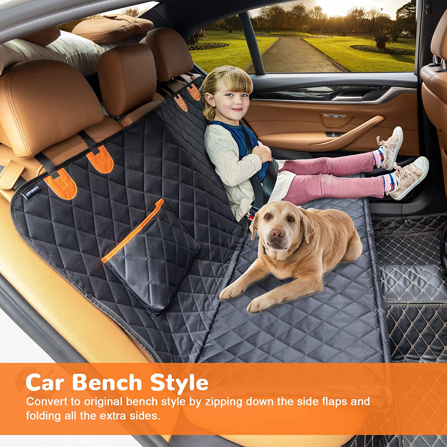 URPOWER Dog Seat Cover Car Seat Cover for Pets 100% Waterproof Pet Seat Cover Hammock 600D Heavy Duty Scratch Proof Nonslip Durable Soft Pet Back Seat Covers for Cars Trucks and Suvs Animals & Pet Supplies > Pet Supplies > Dog Supplies > Dog Treadmills URPOWER   