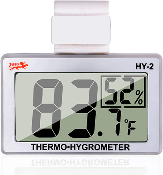 Reptile Thermometer Hygrometer LCD Digital Humidity Gauge, Worked with Reptile Heat Pad to Monitor Temperature & Humidity in Reptile Terrarium, Perfect for Turtle/Snake/Lizard/Frog/Spider/Plant Box Animals & Pet Supplies > Pet Supplies > Reptile & Amphibian Supplies > Reptile & Amphibian Habitat Accessories Qguai   