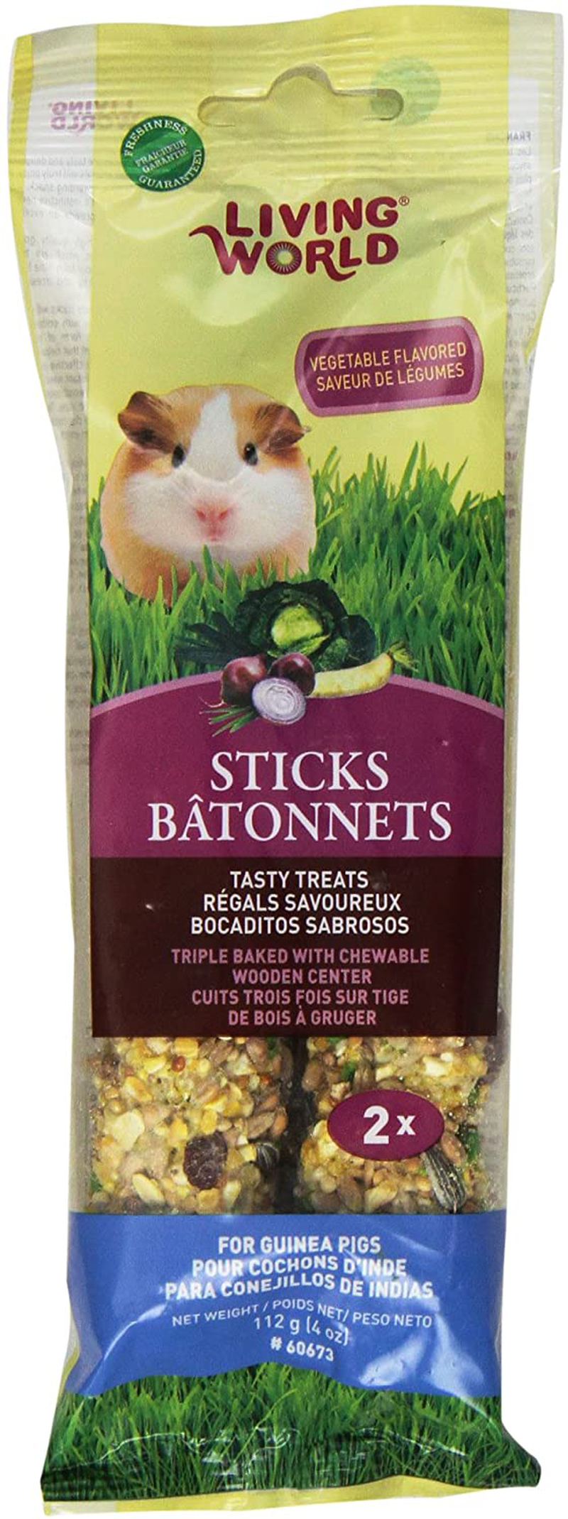 Living World Guinea Pig Veggie Treat Sticks, 4-Ounce Animals & Pet Supplies > Pet Supplies > Small Animal Supplies > Small Animal Treats Living World   