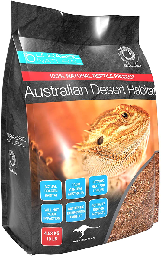 Jurassicnatural Australian Desert Dragon Habitat 10Lb Substrate for Bearded Dragons and Other Lizards, Red Animals & Pet Supplies > Pet Supplies > Reptile & Amphibian Supplies > Reptile & Amphibian Substrates Pisces USA   
