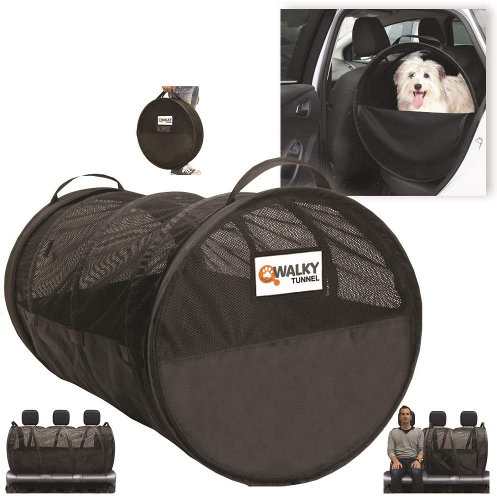 Walky Tunnel Pet Travel Tube Automotive Pet Barrier,Seat Protector, Pet Travel Crate