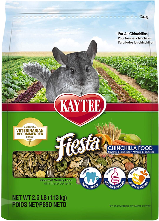 Kaytee Fiesta Chinchilla Food 2.5 Pound Bag Animals & Pet Supplies > Pet Supplies > Small Animal Supplies > Small Animal Food Kaytee   