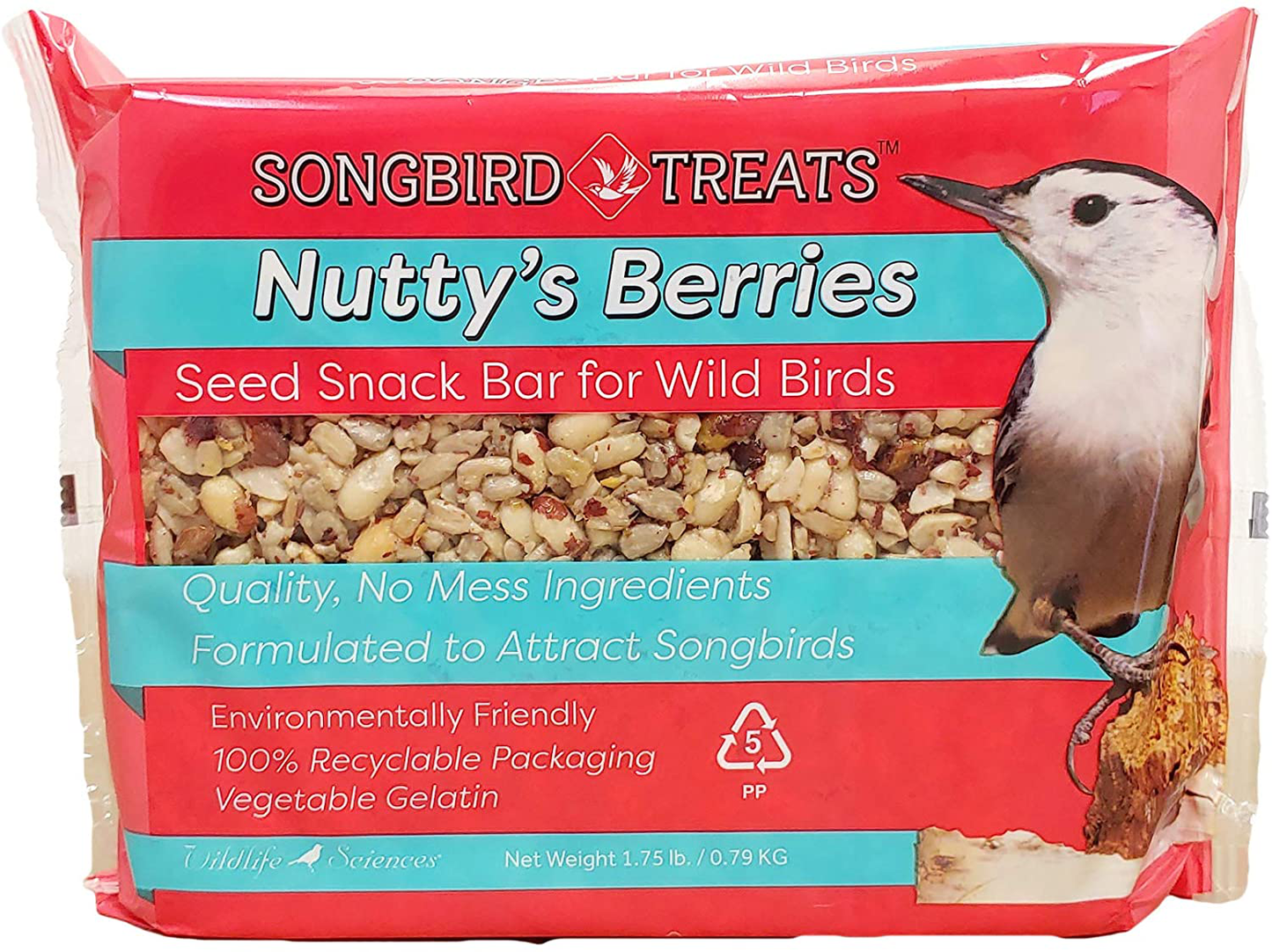 Songbird Treats Seed Cake Variety 4 Pack of Large Seed Cakes | 1.5-2 Lb Large Bird Seed Cakes for Wild Birds Animals & Pet Supplies > Pet Supplies > Bird Supplies > Bird Food Wildlife Sciences   