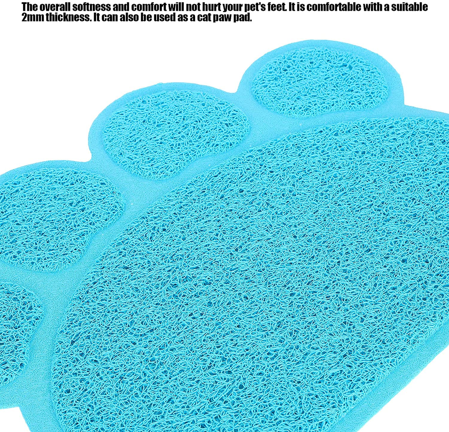 Gaeirt Cat Litter Mat, Kitty Litter Trapping Mess Mat Easy to Clean PVC Durable for Cat Litter Box for Crystal Litter for Small and Medium Pets(Sky Blue) Animals & Pet Supplies > Pet Supplies > Cat Supplies > Cat Litter Box Mats Gaeirt   