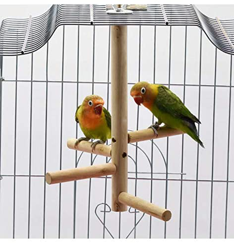 NAPURAL Wyunpets Bird Perch, Parrot Birdcage Stand Natural Toys Natural Wooden Activity Branches Climbing Stairs for Conure Parakeet Budgie Cockatiels Lovebirds Animals & Pet Supplies > Pet Supplies > Bird Supplies > Bird Ladders & Perches NAPURAL   