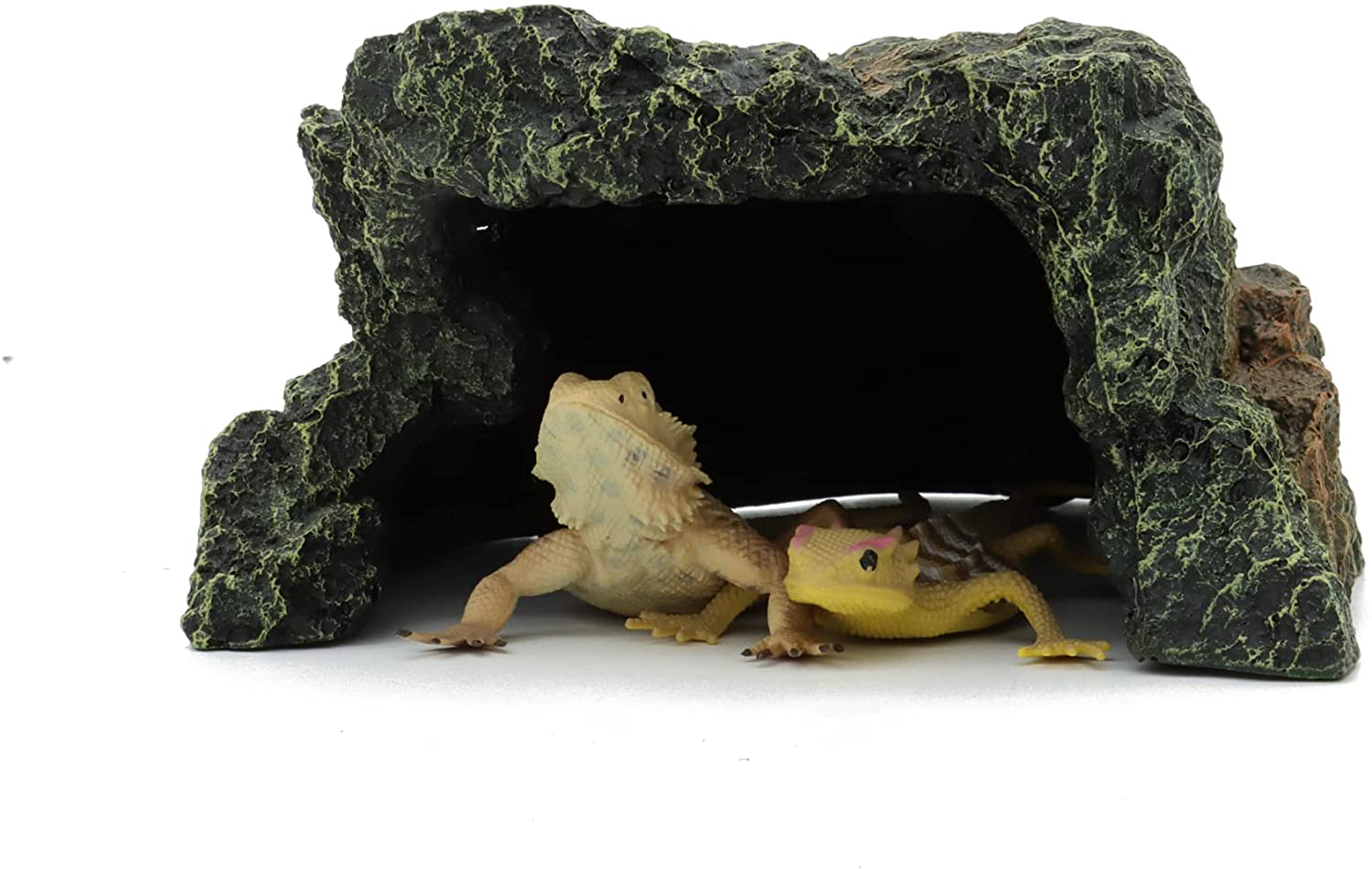 JIH Reptile Rock Hide Cave, Aquarium Habitat Decor Rock Tortoise Hideout for Lizards, Turtles, Reptiles, Amphibians, Fish Animals & Pet Supplies > Pet Supplies > Reptile & Amphibian Supplies > Reptile & Amphibian Habitats JIH   