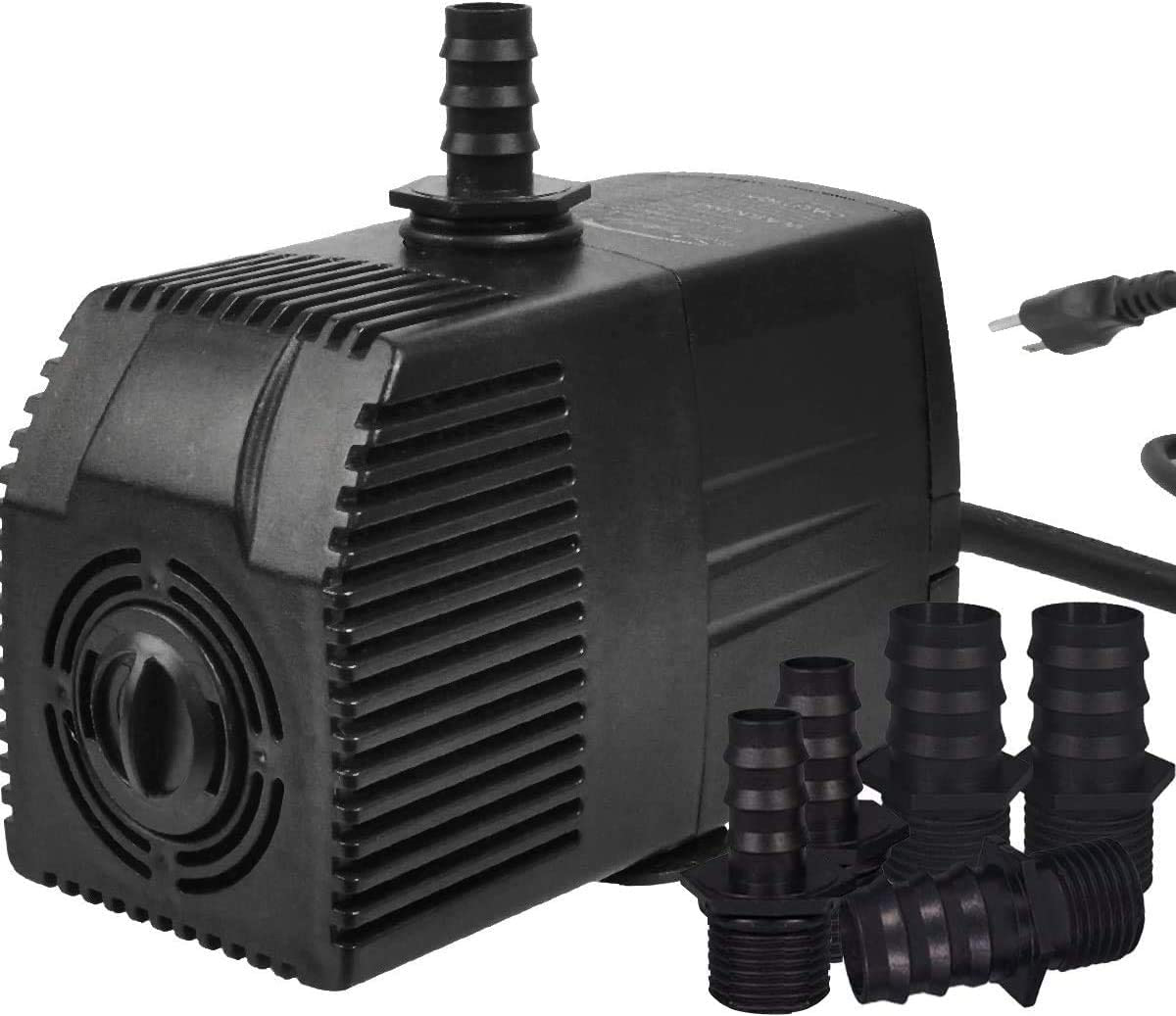 Simple Deluxe Submersible Water Pump for Fish Tank, Hydroponics, Aquaponics, Fountains, Ponds, Statuary, Aquariums & Inline, Black Animals & Pet Supplies > Pet Supplies > Fish Supplies > Aquarium & Pond Tubing Simple Deluxe 400 GPH  