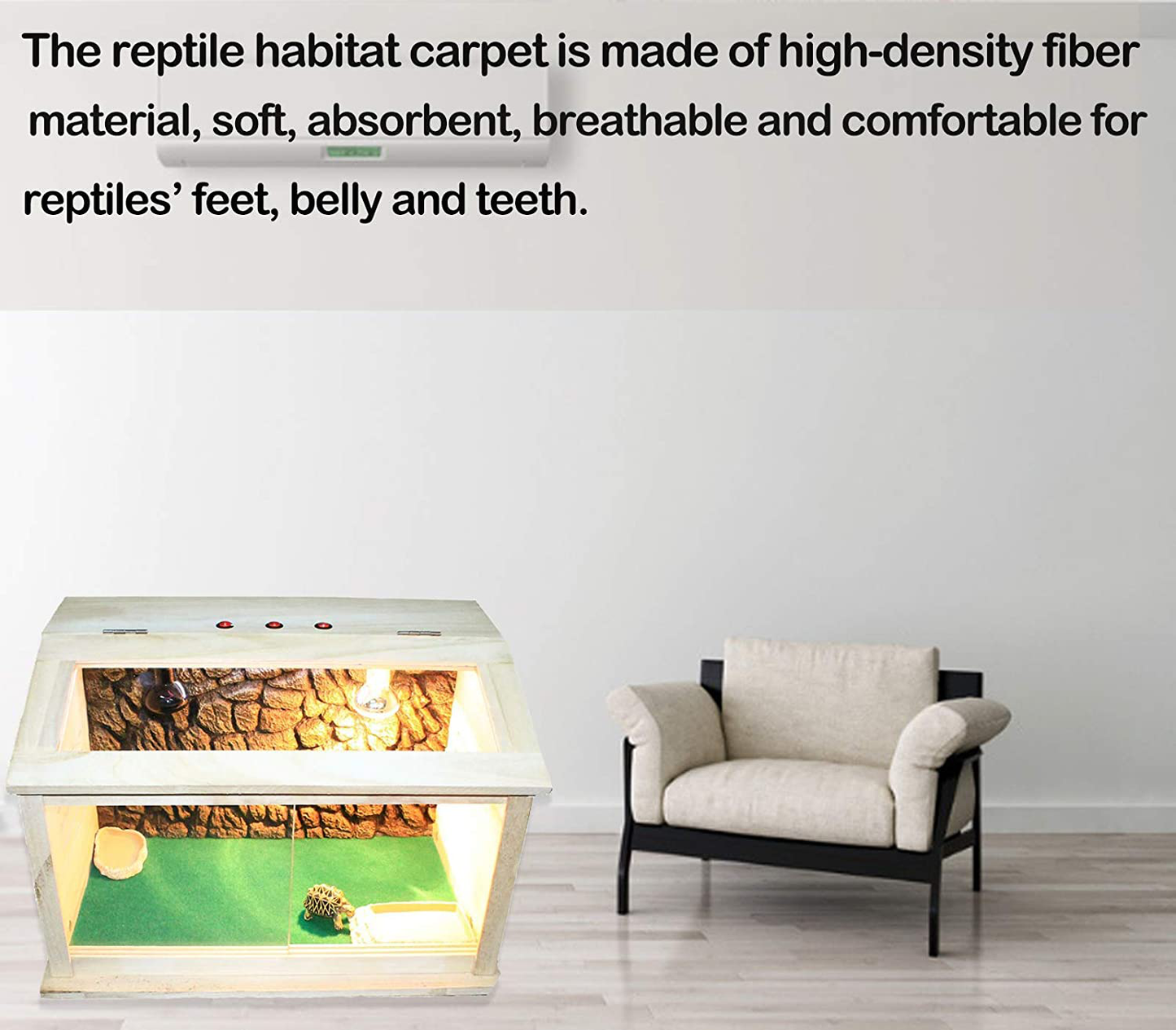 HERCOCCI 2 Pack Reptile Carpet, 39’’ X 20’’ Terrarium Bedding Substrate Liner Reptile Cage Mat Supplies for Bearded Dragon Lizard Tortoise Leopard Gecko Snake Animals & Pet Supplies > Pet Supplies > Reptile & Amphibian Supplies > Reptile & Amphibian Substrates HERCOCCI   