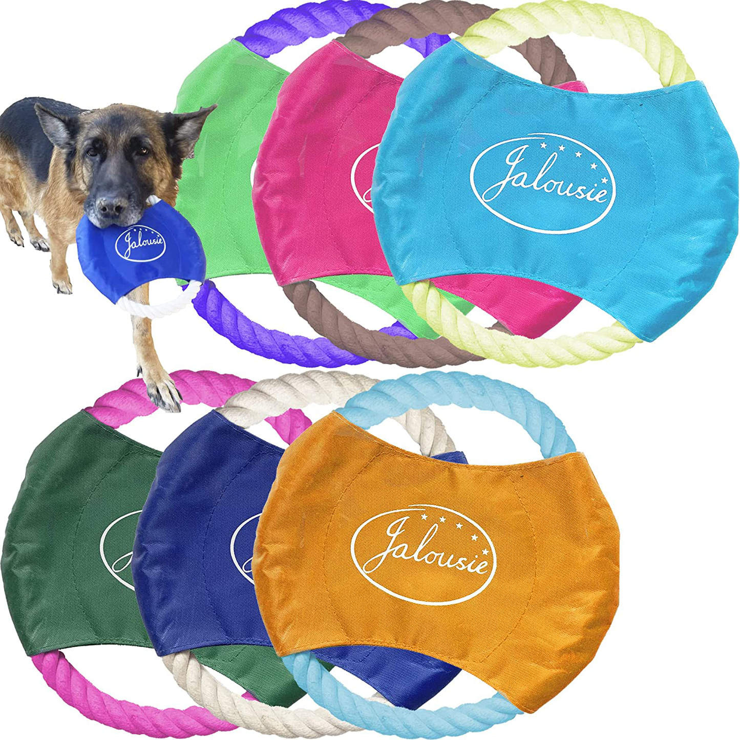 Jalousie 14 Pack Dog Rope Toys Dog Toy Assortment Puppy Chew Dog Rope Toy Nearly Indestructible Rope Toy Assortment for Medium Large Breeds Animals & Pet Supplies > Pet Supplies > Dog Supplies > Dog Toys Jalousie 6 Pack Flying Disc - NEW  