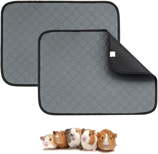 Sycore Guinea Pig Pee Changing Pads 2 Pack, Washable Waterproof Fleece Cage Liners for Guinea Pig and Small Pet Animals,Reusable anti Slip Guinea Pig Bedding Pee Pad Small Size (Grey) Animals & Pet Supplies > Pet Supplies > Small Animal Supplies > Small Animal Bedding SYcore Grey  