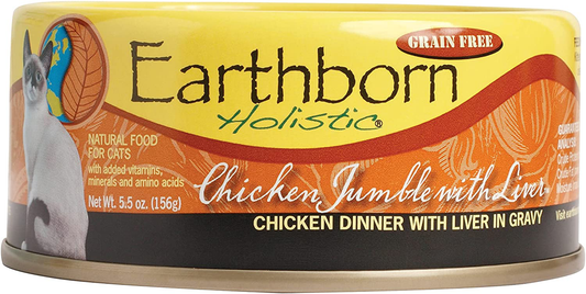 Earthborn Holistic Chicken Jumble with Liver Grain-Free Moist Cat Food Animals & Pet Supplies > Pet Supplies > Cat Supplies > Cat Treats Earthborn Holistic   