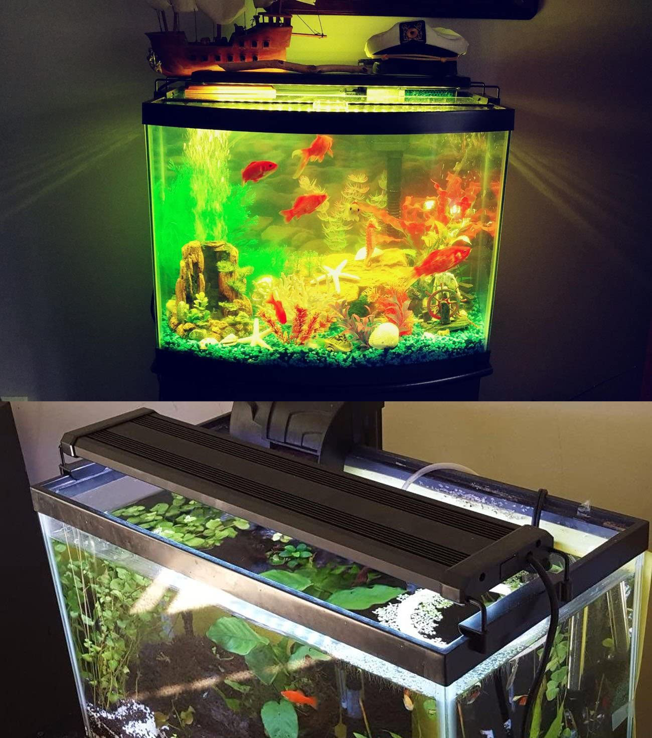 COODIA Aquarium Hood Lighting Color Changing Remote Controlled Dimmable LED Light for Aquarium/Fish Tank (28"--36")