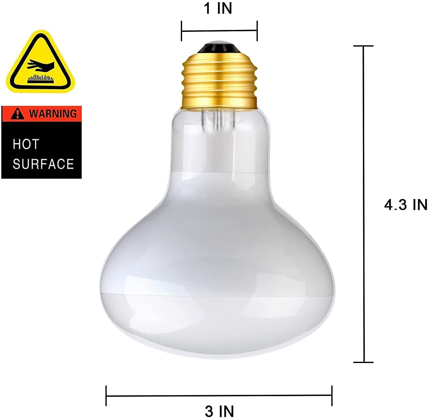 Aomryom UVA 100W Basking Spot Heat Lamp Bulb Soft White Light Glass Heat Bulbs for Reptiles & Amphibians - 2 Pack Animals & Pet Supplies > Pet Supplies > Reptile & Amphibian Supplies > Reptile & Amphibian Habitat Heating & Lighting AOMRYOM   