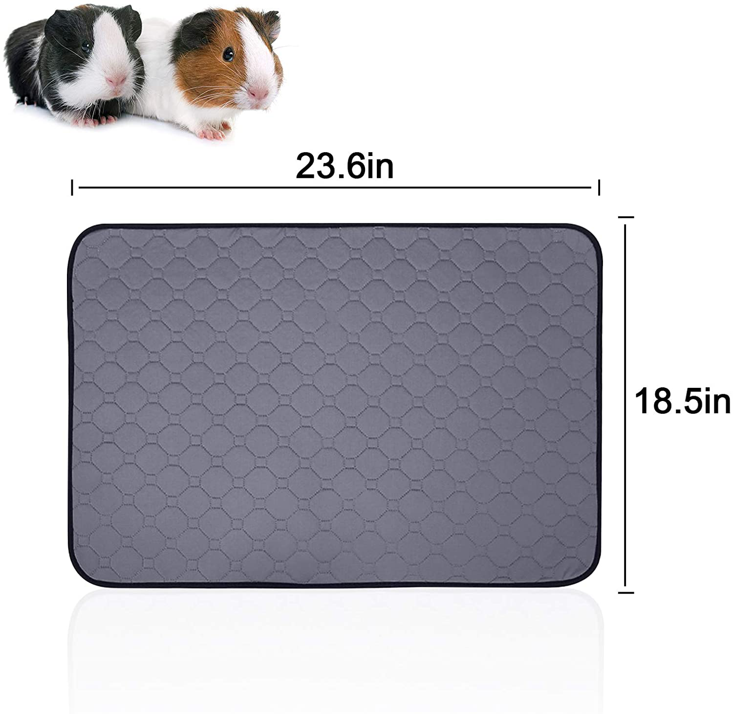 Britimes Guinea Pig Cage Liners, Washable & anti Slip Guinea Pig Bedding Pee Pads Accessories, Absorbent Mat, Grey for Small Animals Animals & Pet Supplies > Pet Supplies > Small Animal Supplies > Small Animal Bedding Britimes   