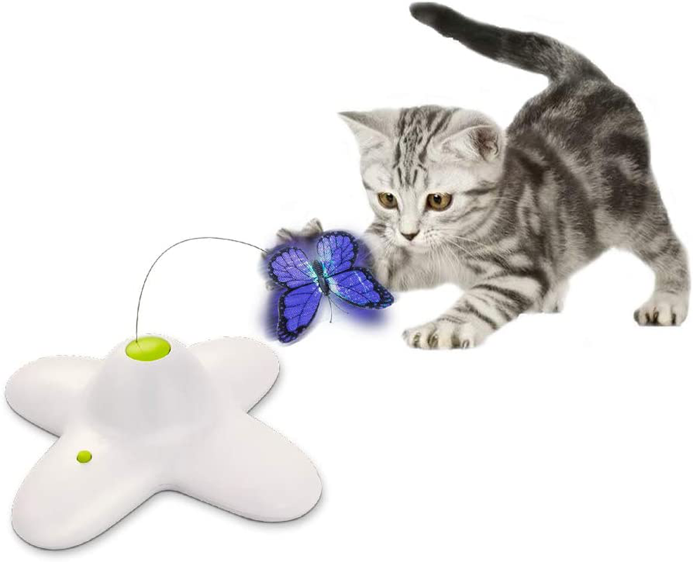 ALL for PAWS Flutter Bug Cat Wand Toy Interactive Cat Toy Cat Fun Playing Toys Kitten Toys (With Shiny Butter-Fly) Animals & Pet Supplies > Pet Supplies > Cat Supplies > Cat Toys ALL FOR PAWS O Flutter Bug  