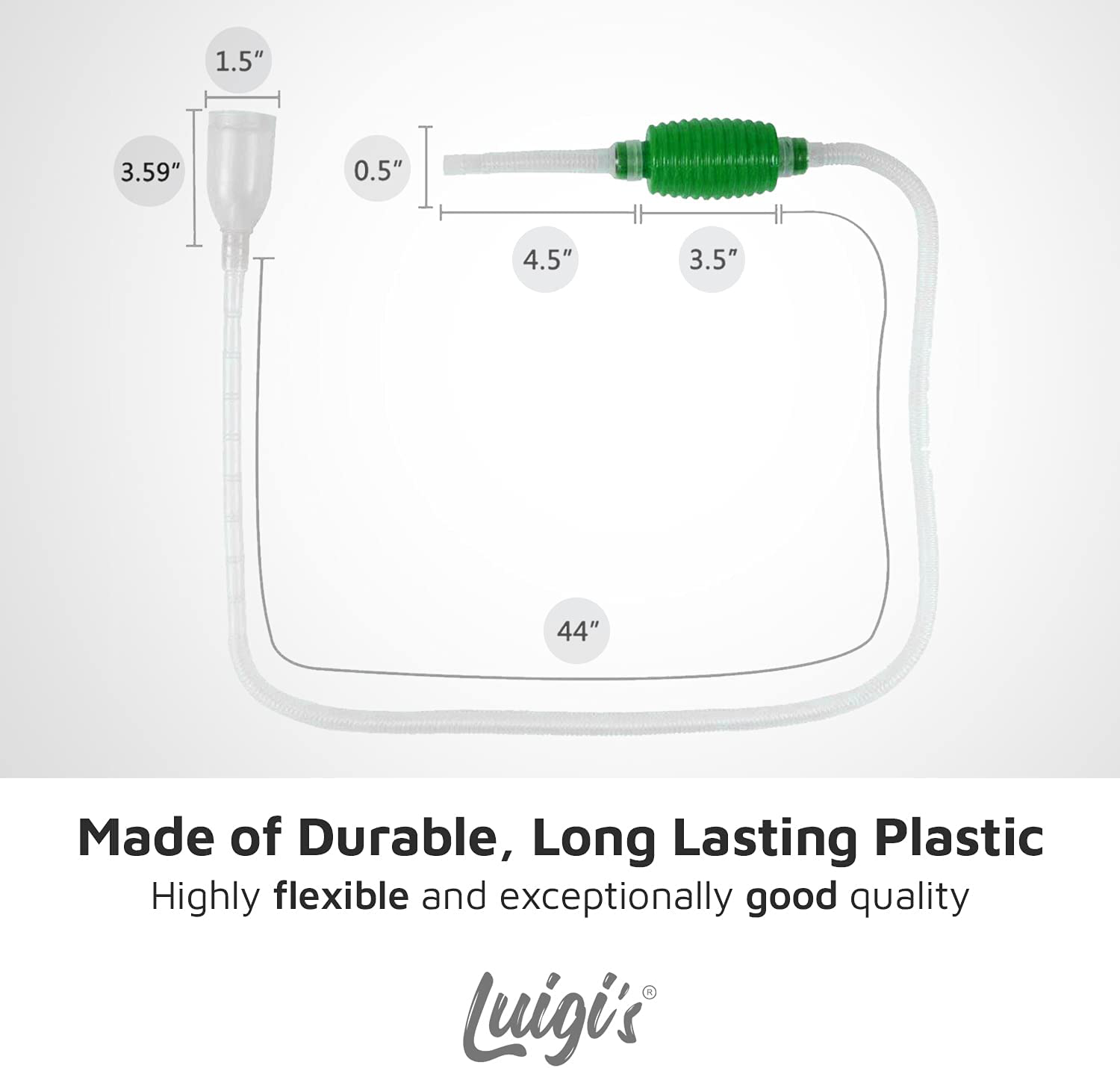 Luigi'S Aquarium/Fish Tank Siphon and Gravel Cleaner - a Hand Syphon Pump to Drain and Replace Your Water in Minutes! Animals & Pet Supplies > Pet Supplies > Fish Supplies > Aquarium Cleaning Supplies Luigi's   