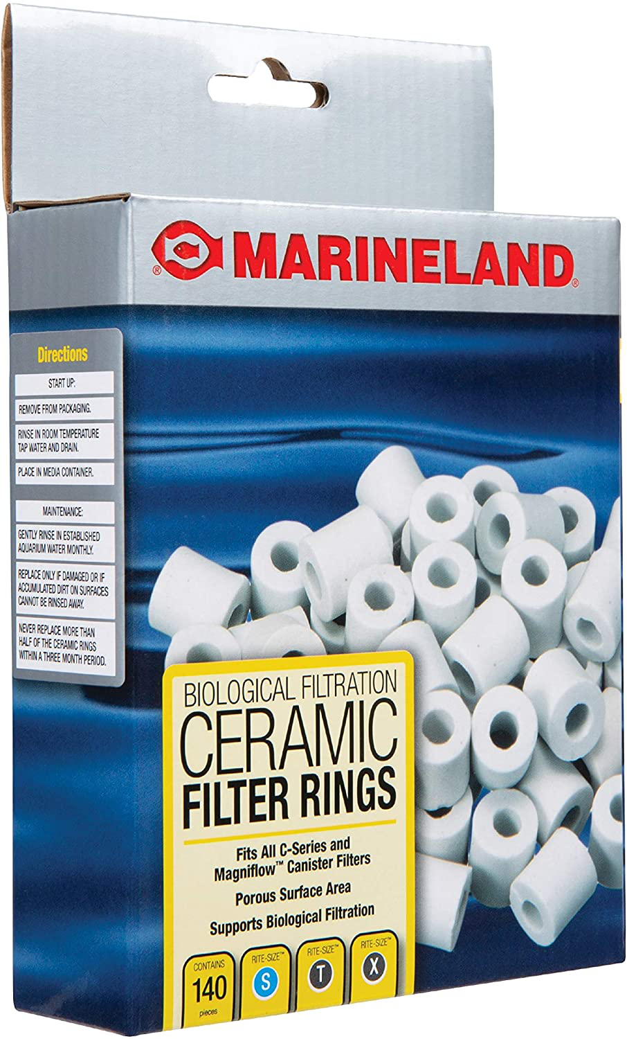 Marineland Ceramic Filter Rings 140 Count, Supports Biological Aquarium Filtration, Fits C-Series and Magniflow, 140 Rings (PA11484) Animals & Pet Supplies > Pet Supplies > Fish Supplies > Aquarium Filters Marineland   