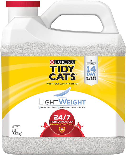 Purina Tidy Cats Light Weight, Low Dust, Clumping Cat Litter, Lightweight 24/7 Performance Multi Cat Litter - 6 Lb. Jug Animals & Pet Supplies > Pet Supplies > Cat Supplies > Cat Litter Purina Tidy Cats   