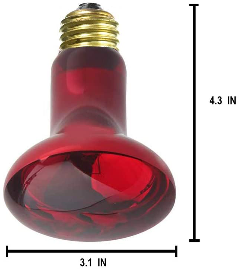 DGE Reptile Basking Spot Bulb, 100 Watt Infrared Basking Spot Lamp of Bearded Dragon, Red Heat Lamp Bulbs for Reptiles and Amphibian Use, 2Packs Animals & Pet Supplies > Pet Supplies > Reptile & Amphibian Supplies > Reptile & Amphibian Substrates DGE   