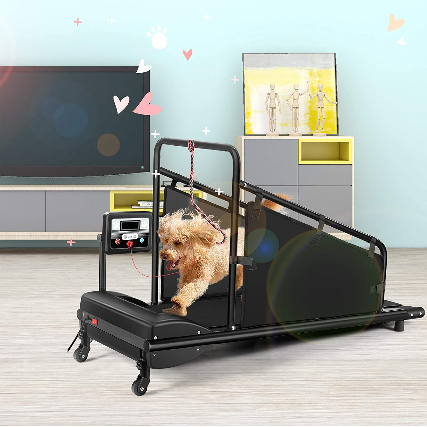 GYMAX Dog Treadmill, Small/Medium Dog Running Machine with LCD Display & Remote Control, Adjustable Speed Pet Treadmill for Pet up to 200LBS Animals & Pet Supplies > Pet Supplies > Dog Supplies > Dog Treadmills GYMAX   