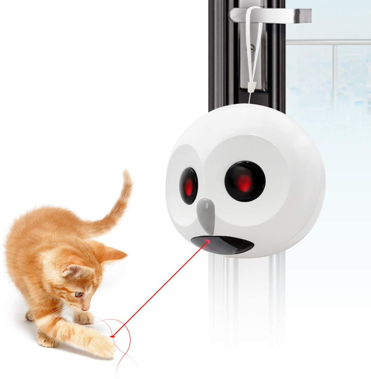 Peffiti Automatic Cat Laser Toy Electric Random Rotating Laser