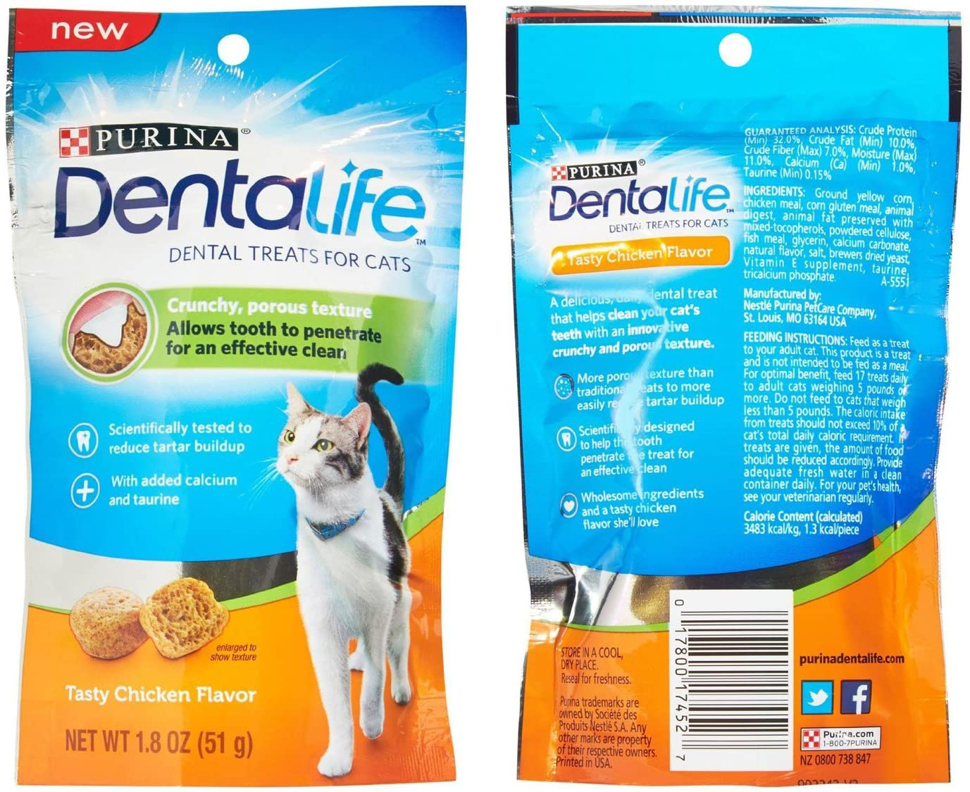 Dentalife Dental Treats for Cats Bundle; Savory Salmon and Tasty Chicken, 2 CT Animals & Pet Supplies > Pet Supplies > Cat Supplies > Cat Treats Purina   