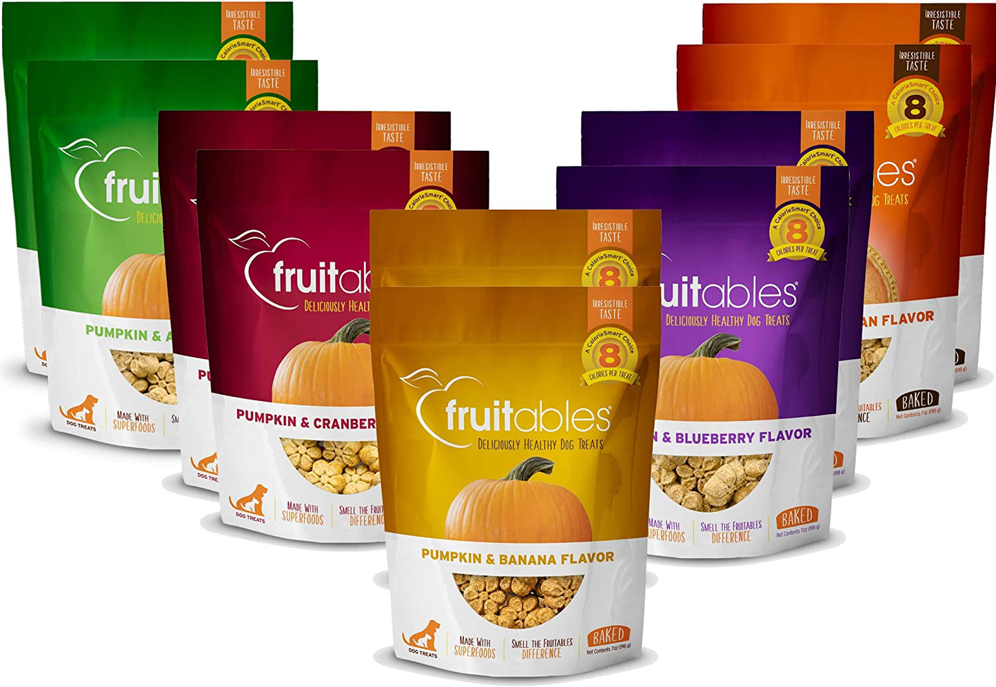 Fruitables All Natural 7 Ounce Vegetarian Pumpkin Baked Crunchy Dog Treats, Variety Pack Animals & Pet Supplies > Pet Supplies > Small Animal Supplies > Small Animal Treats Fruitables 7 Ounce (Pack of 10)  