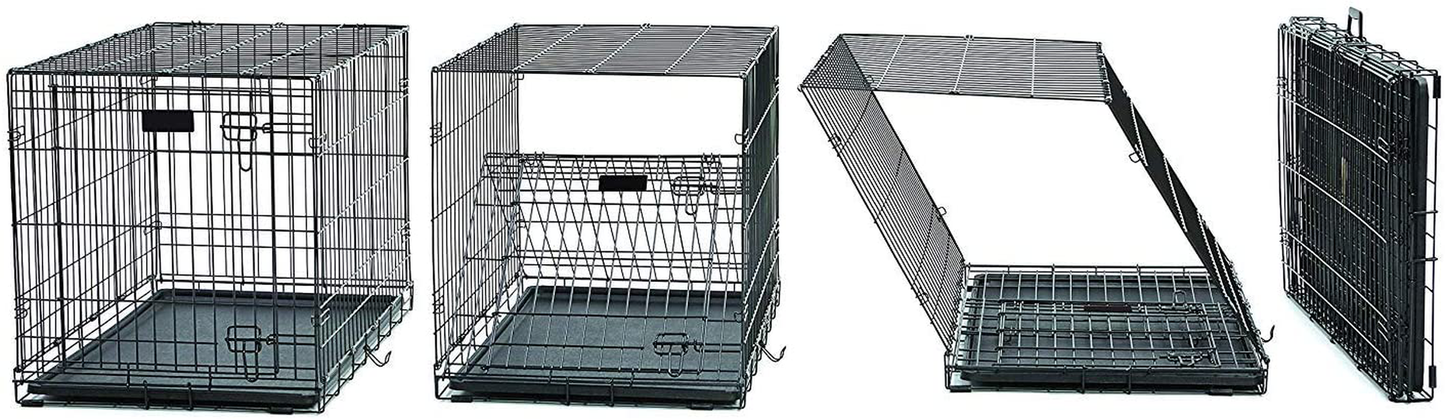 New World Pet Products Folding Metal Dog Crate; Single Door & Double Door Dog Crates Animals & Pet Supplies > Pet Supplies > Dog Supplies > Dog Kennels & Runs MidWest Homes For Pets   
