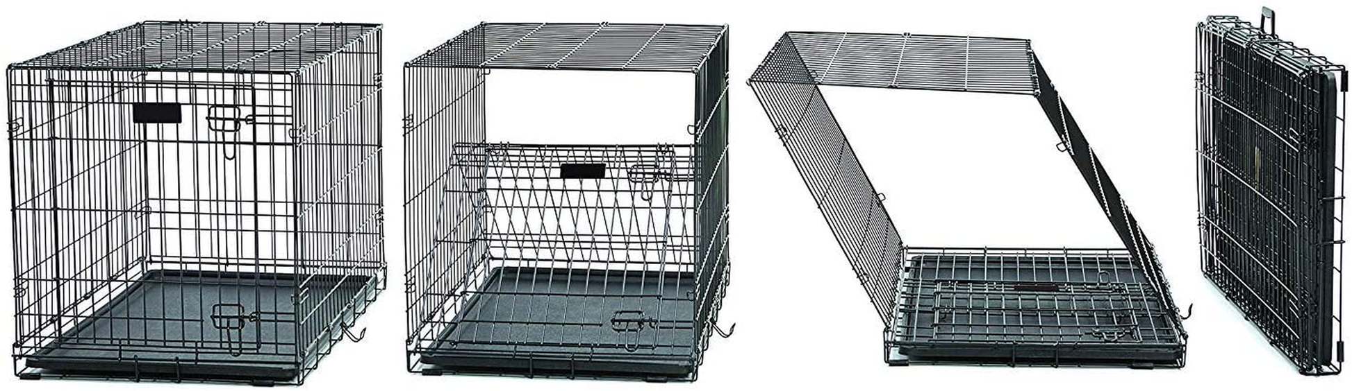 New World Pet Products Folding Metal Dog Crate; Single Door & Double Door Dog Crates Animals & Pet Supplies > Pet Supplies > Dog Supplies > Dog Kennels & Runs MidWest Homes For Pets   